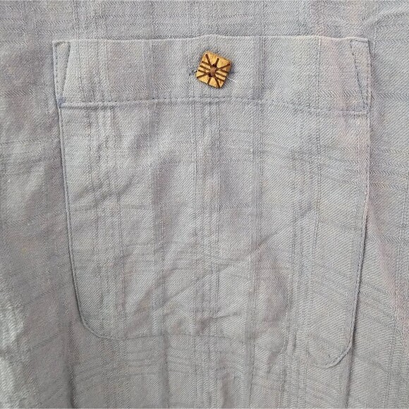 Boca Classics Island Wear Silk Cotton Camp Button Front Shirt Sz L Coastal Chic - Picture 6 of 14